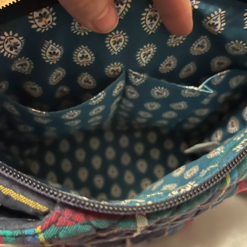 Vera Bradley Tartan Plaid Bucket Crossbody / Shoulder Bag - Picture 7 of 15